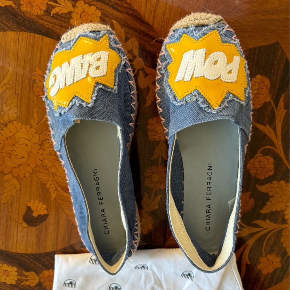 Chiara Ferragni Blue and Yellow Women's Shoes